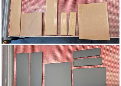 Küchenfronten vorher nachher Beispiel mit Designfolie