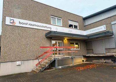Gebäudeschriftzug - Banner borst raumausstattung