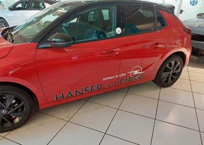 Hanser + Leiber Autobeschriftung