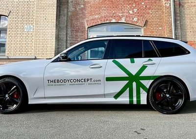 BMW Beschriftung der Firma thebodyconcept