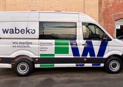 Fahrzeugbeschriftung Crafter der Firma Wabeko