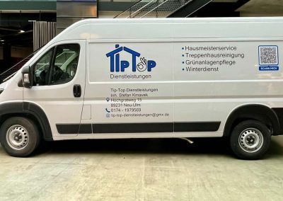 Fahrzeugbeschriftung Ducato TipTop Dienstleistungen