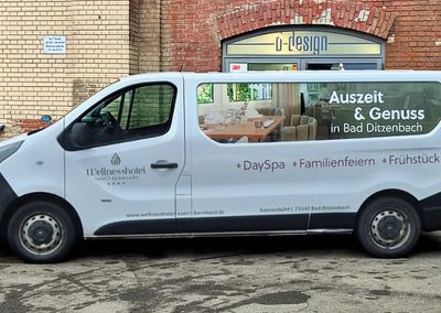 Fahrzeug Beschriftung Kräuterhaus Sankt Bernhard