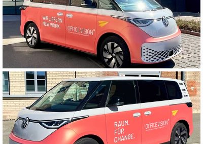 Fahrzeugbeschriftung ID BUZZ Firma Office Vision