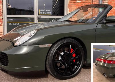 Porsche grün mit Vollfolierung