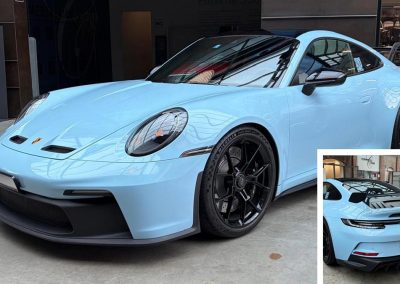 Porsche GT3 hellblau Vollfolierung
