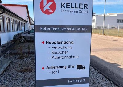 Gewerbeschild Keller Tech GmbH & Co. KG